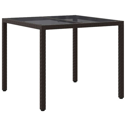 Trädgårdsbord Brun 90 x 90 x 75 cm konstrotting