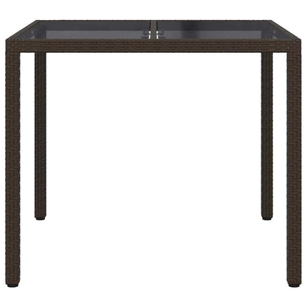 Trädgårdsbord Brun 90 x 90 x 75 cm konstrotting