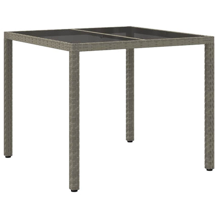 Trädgårdsbord Grå 90 x 90 x 75 cm konstrotting