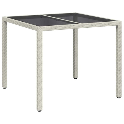 Trädgårdsbord Vit 90 x 90 x 75 cm konstrotting