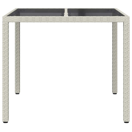 Trädgårdsbord Vit 90 x 90 x 75 cm konstrotting