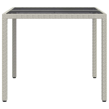 Trädgårdsbord Vit 90 x 90 x 75 cm konstrotting