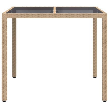 Trädgårdsbord Beige 90 x 90 x 75 cm konstrotting