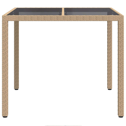 Trädgårdsbord Beige 90 x 90 x 75 cm konstrotting