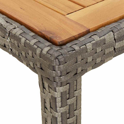 Trädgårdsbord Grå 90 x 90 x 75 cm konstrotting