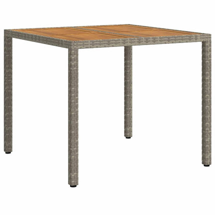 Trädgårdsbord Grå 90 x 90 x 75 cm konstrotting