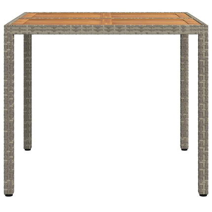 Trädgårdsbord Grå 90 x 90 x 75 cm konstrotting