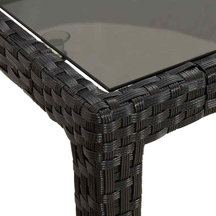 Trädgårdsbord Svart 150 x 90 x 75 cm konstrotting