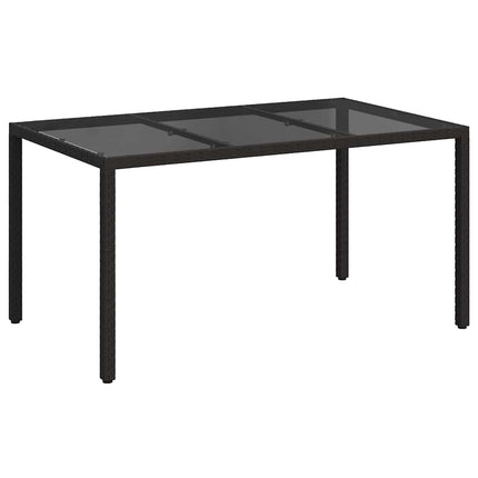 Trädgårdsbord Svart 150 x 90 x 75 cm konstrotting