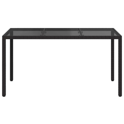 Trädgårdsbord Svart 150 x 90 x 75 cm konstrotting