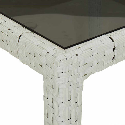 Trädgårdsbord Vit 150 x 90 x 75 cm konstrotting
