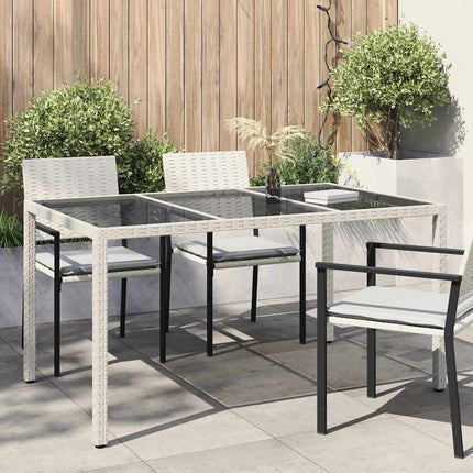 Trädgårdsbord Vit 150 x 90 x 75 cm konstrotting