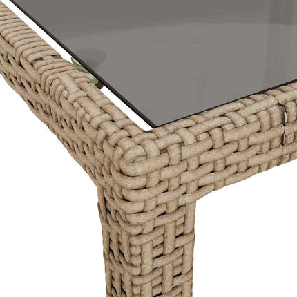 Trädgårdsbord Beige 150 x 90 x 75 cm konstrotting
