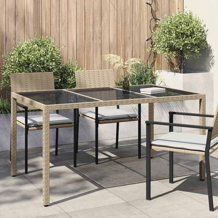 Trädgårdsbord Beige 150 x 90 x 75 cm konstrotting