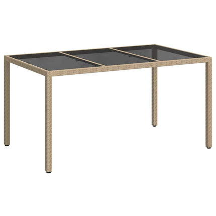 Trädgårdsbord Beige 150 x 90 x 75 cm konstrotting