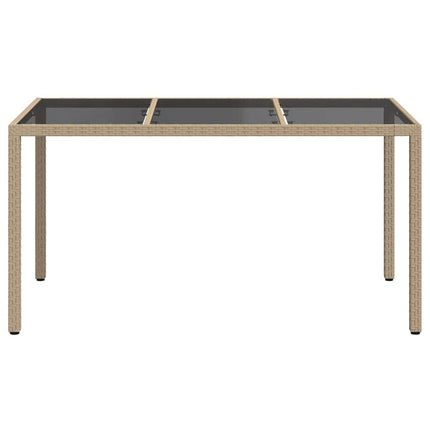 Trädgårdsbord Beige 150 x 90 x 75 cm konstrotting
