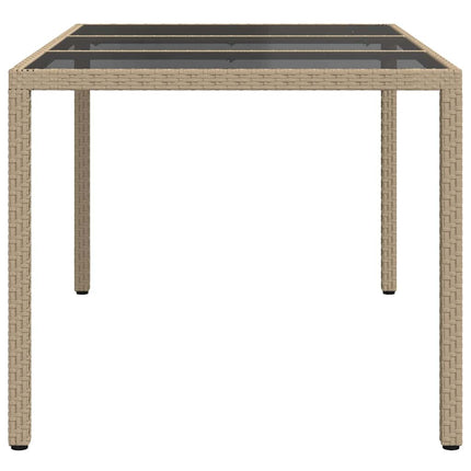Trädgårdsbord Beige 150 x 90 x 75 cm konstrotting