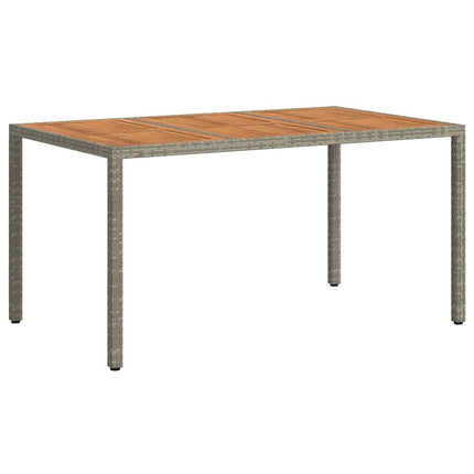 Trädgårdsbord Grå 150 x 90 x 75 cm konstrotting