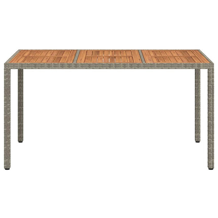 Trädgårdsbord Grå 150 x 90 x 75 cm konstrotting