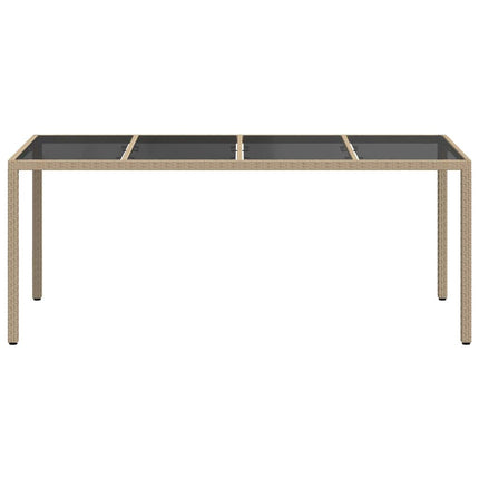 Trädgårdsbord Beige 190 x 90 x 75 cm konstrotting