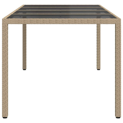 Trädgårdsbord Beige 190 x 90 x 75 cm konstrotting