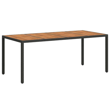 Trädgårdsbord Svart 190 x 90 x 75 cm konstrotting