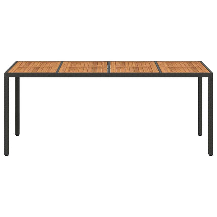 Trädgårdsbord Svart 190 x 90 x 75 cm konstrotting
