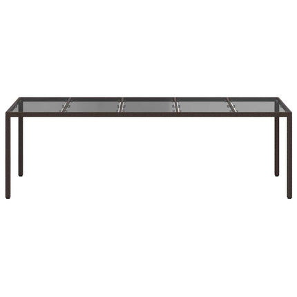 Trädgårdsbord Brun 250 x 100 x 75 cm konstrotting