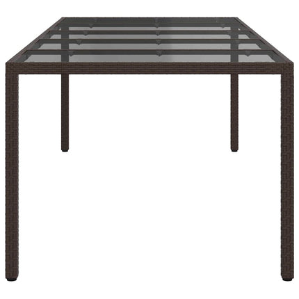 Trädgårdsbord Brun 250 x 100 x 75 cm konstrotting