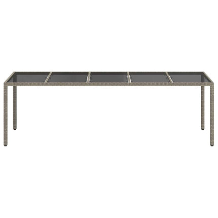 Trädgårdsbord Grå 250 x 100 x 75 cm konstrotting