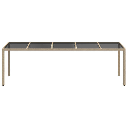 Trädgårdsbord Beige 250 x 100 x 75 cm konstrotting