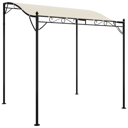 Paviljong gräddvit 2x2,3 m 180 g/m² tyg och stål