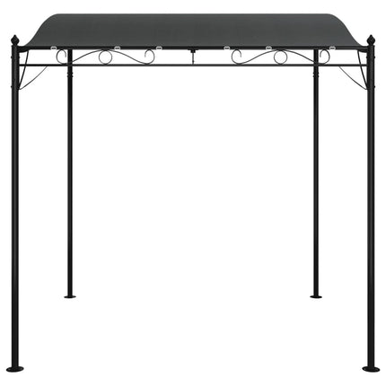 Paviljong antracit 2x2,3 m 180 g/m² tyg och stål