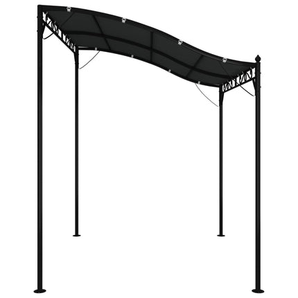 Paviljong antracit 2x2,3 m 180 g/m² tyg och stål