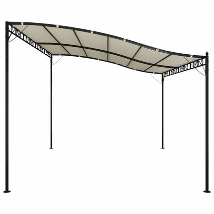 Paviljong gräddvit 4x3 m 180 g/m² tyg och stål