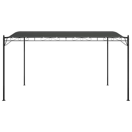 Paviljong antracit 4x3 m 180 g/m² tyg och stål