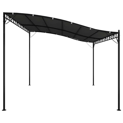 Paviljong antracit 4x3 m 180 g/m² tyg och stål