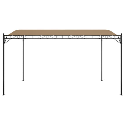 Paviljong taupe 4x3 m 180 g/m² tyg och stål