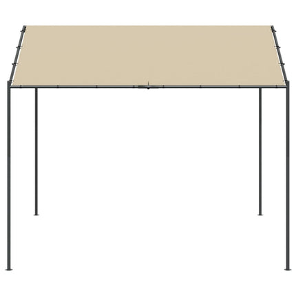 Paviljong beige 3x3 m stål och tyg