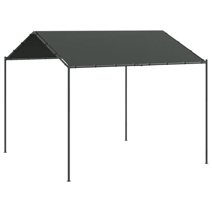 Paviljong antracit 4x4 m stål och tyg