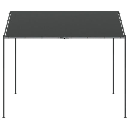 Paviljong antracit 4x4 m stål och tyg