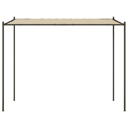 Paviljong beige 3x3 m 180 g/m² tyg och stål