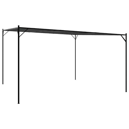 Paviljong antracit 4x4 m 180 g/m² tyg och stål