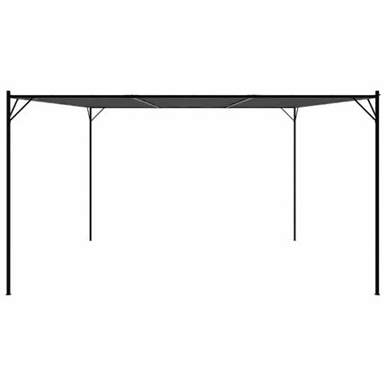 Paviljong antracit 4x4 m 180 g/m² tyg och stål
