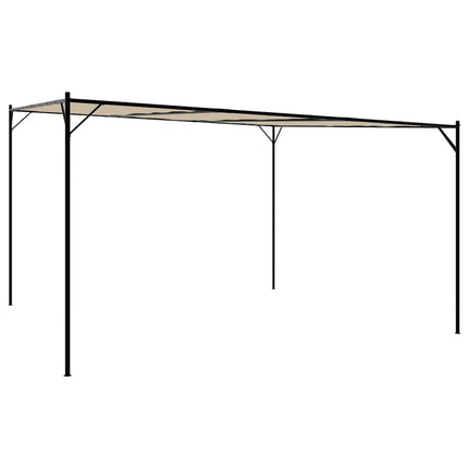 Paviljong beige 4x4 m 180 g/m² tyg och stål