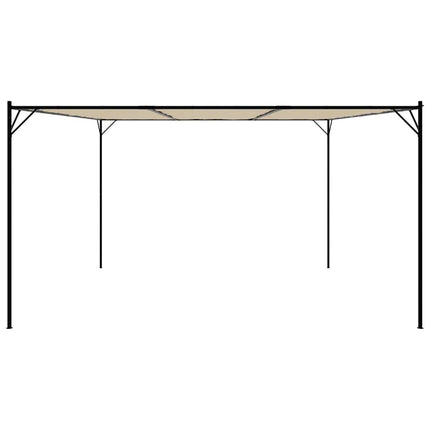 Paviljong beige 4x4 m 180 g/m² tyg och stål
