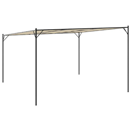Paviljong beige 4x4 m 180 g/m² tyg och stål