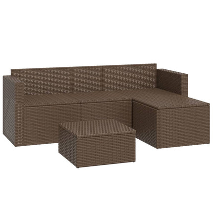 Loungegrupp brun konstrotting