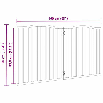 Hundgrind hopfällbar 2 paneler vit 160 cm poppel