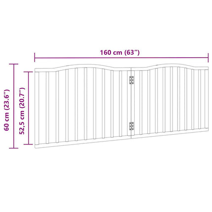 Hundgrind hopfällbar 2 paneler svart 160 cm poppel